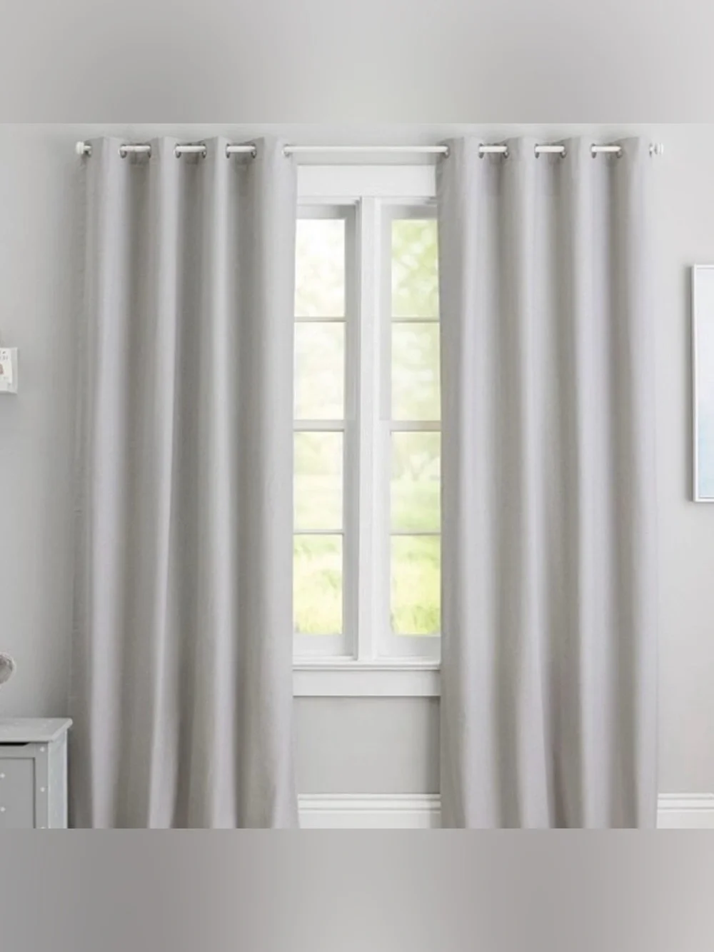 Pottery Barn Kids Hayden Gray Blackout Curtains - 4 panels